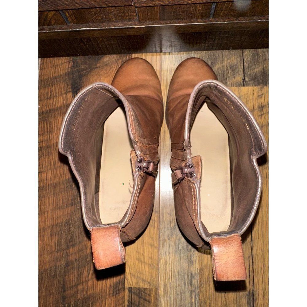 Cole Haan Grand.os D42185 Chesney Brown Shoes Zip Heel Ankle Boots Size 7B - Picture 6 of 9
